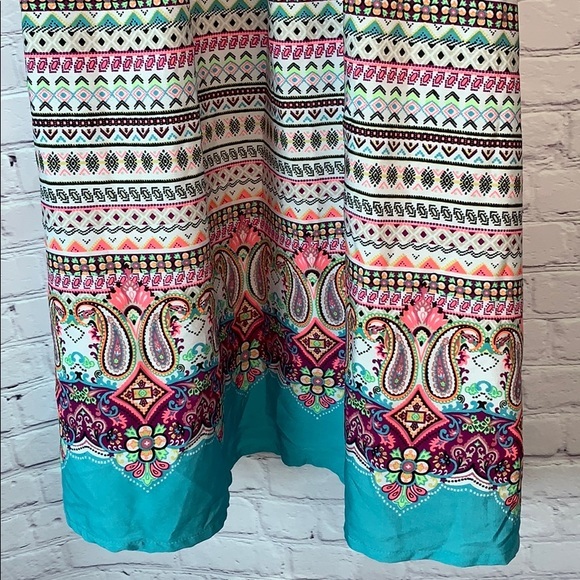 Girls Dress turquoise Aztec Pattern skirt long - Picture 7 of 15